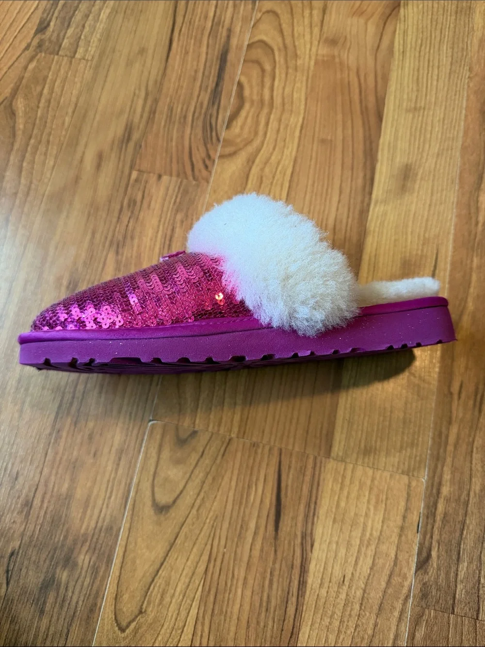UGG Kids Sequin Clog Slippers in Fuchsia